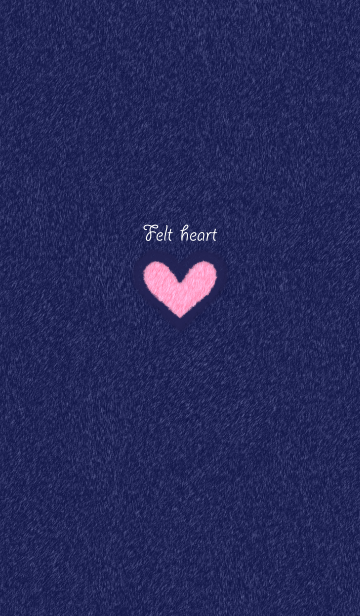 フェルトはーと ネイビーとピンク Line着せかえ 360円 オシャレ系