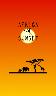 アフリカ サンセット 画像(1)