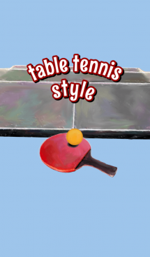 table tennis style.[ping-pong] ( 卓球 ) 画像(1)