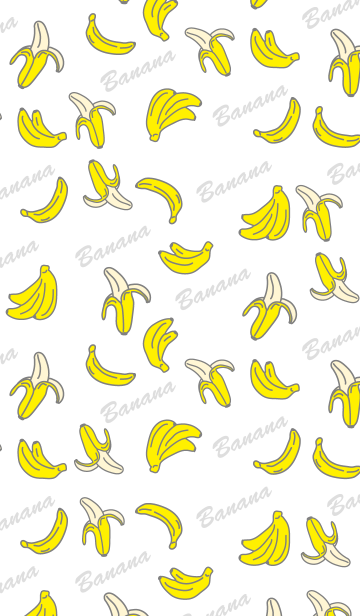 バナナたくさん 白 Line着せかえ 360円