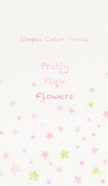 シンプル色鉛筆〜ピンクの花〜 画像(1)