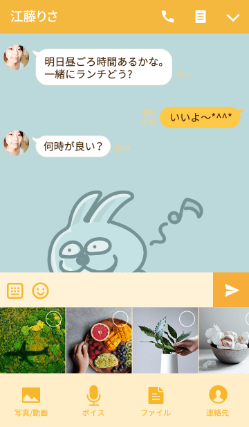 何かを企むエロ目うさぎ きせかえ編 Line着せかえ 360円