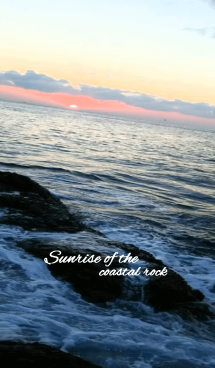 Sunrise of the coastal rock. 画像(1)