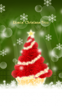 バラのクリスマスツリー(緑) 画像(1)