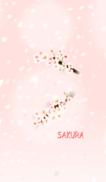 桜吹雪の着せ替え画像 Line着せかえ 360円