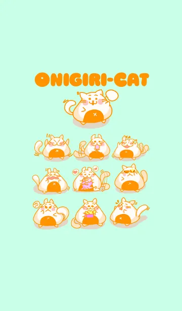 [LINE着せ替え] Yellow Onigiri-Catの画像1
