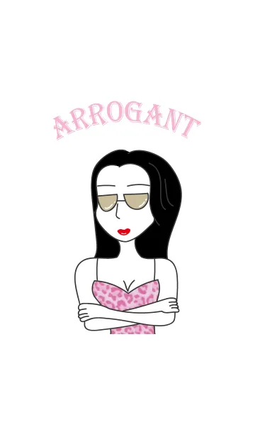 [LINE着せ替え] Arrogant woman - Pink leopardの画像1
