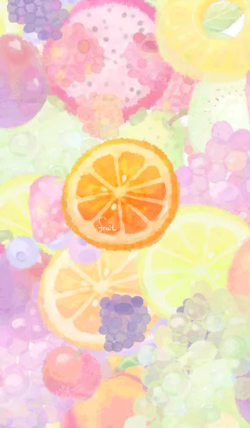 [LINE着せ替え] 水彩フルーツの画像1