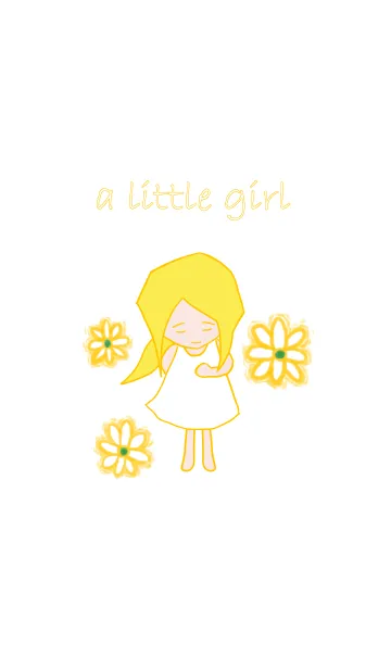 [LINE着せ替え] 黄色い髪の少女の画像1