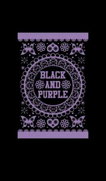 [LINE着せ替え] 黒と紫の画像1