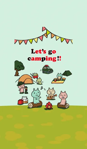 [LINE着せ替え] ほにゅうるい -キャンプできせかえ-の画像1