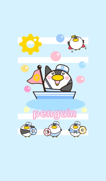 [LINE着せ替え] Sailor Penguin (wave)の画像1