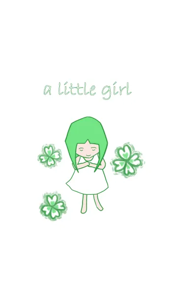 [LINE着せ替え] 緑の髪の少女の画像1