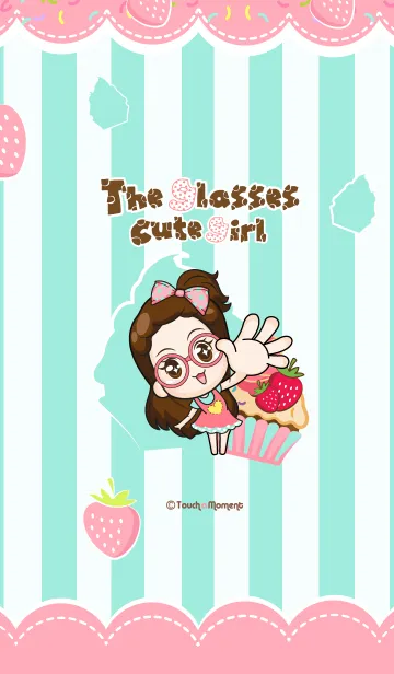 [LINE着せ替え] The glasses cute girl.の画像1