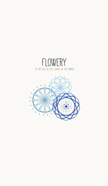 [LINE着せ替え] Flowery Blue toneの画像1