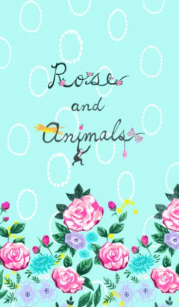 [LINE着せ替え] Rose and Animalsの画像1