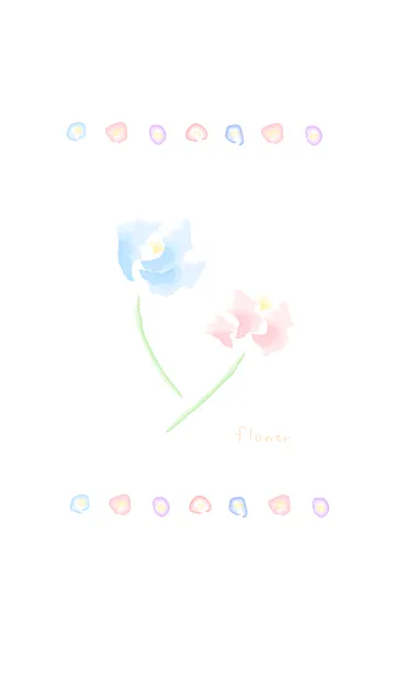 ＊水彩の花＊のLINE着せ替え