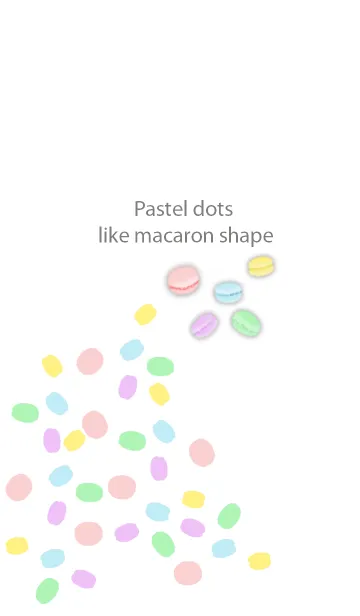 [LINE着せ替え] Pastel color dots like macaron shapeの画像1