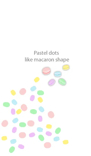 Pastel color dots like macaron shapeのLINE着せ替え