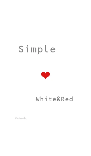 [LINE着せ替え] シンプル ～ホワイト＆レッド～の画像1
