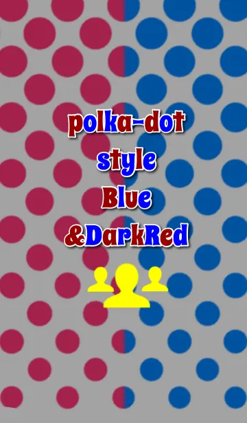 polka-dot style Blue＆DarkRedの着せ替えメイン画像