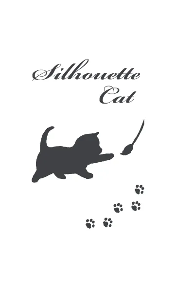 [LINE着せ替え] シルエットにゃんこの画像1