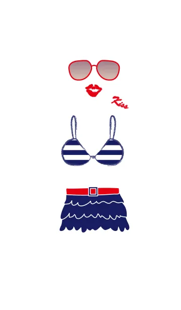 [LINE着せ替え] キスラブ8-マリンデザイン-の画像1