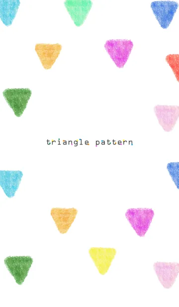[LINE着せ替え] 三角パターン-水彩画-の画像1