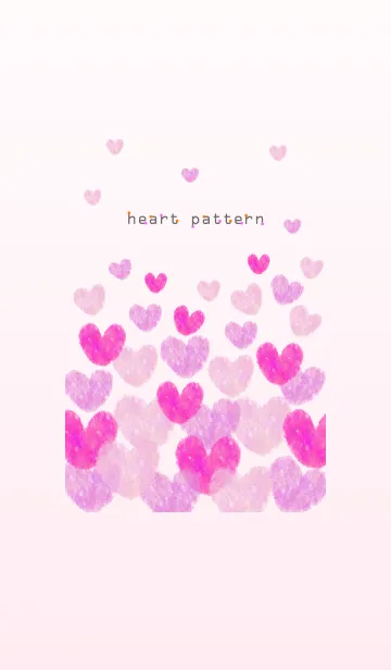 [LINE着せ替え] ハートパターン2-水彩画-の画像1