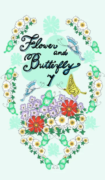 [LINE着せ替え] フラワー and バタフライ7の画像1