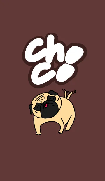 [LINE着せ替え] かわいい いぬ choco きせかえの画像1