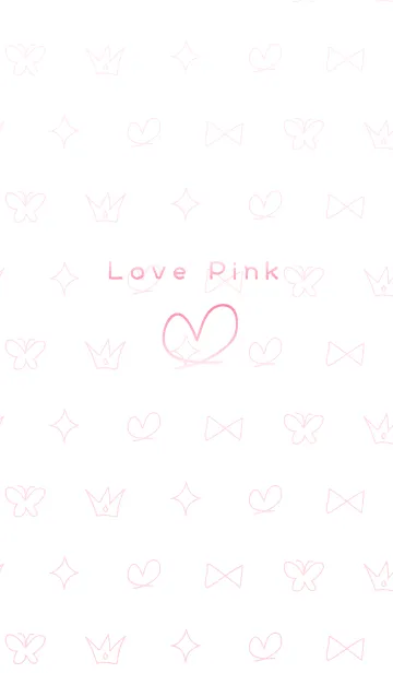 [LINE着せ替え] Love Pink Heart2の画像1