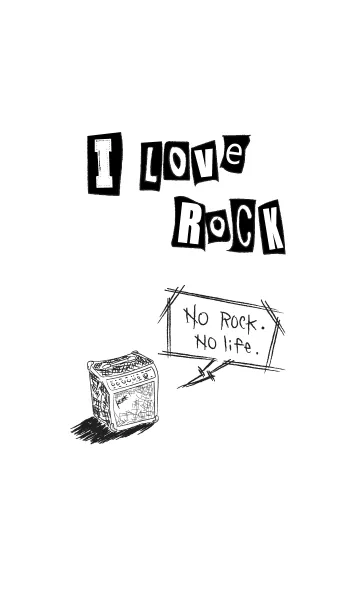 [LINE着せ替え] ロックな着せ替え アイラブ ロック！の画像1