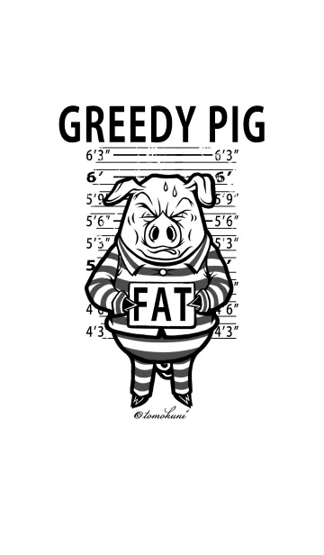 [LINE着せ替え] Greedy Pig のいつもの生活の画像1