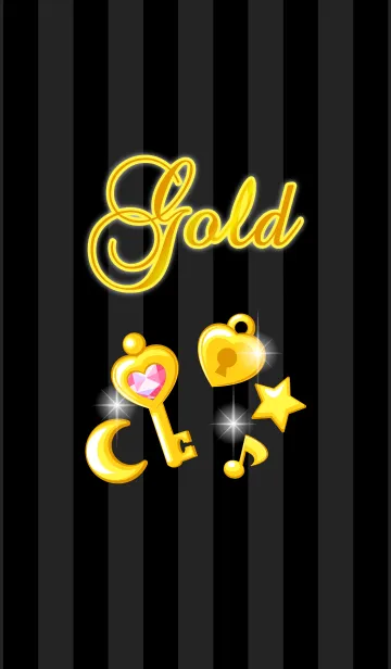 [LINE着せ替え] ★かわいいGoldな着せかえの画像1