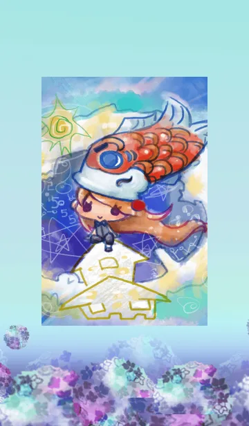 [LINE着せ替え] 鯉幟（梅と桜の仲良し）の画像1