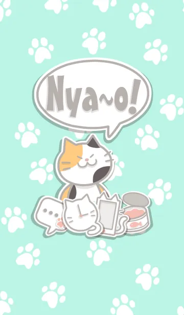 [LINE着せ替え] にゃ～お！の画像1