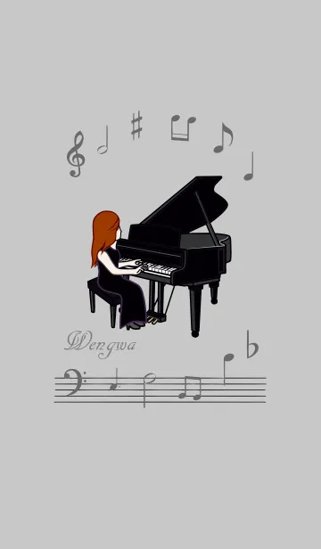 [LINE着せ替え] Wengwa 6 :piano music themeの画像1