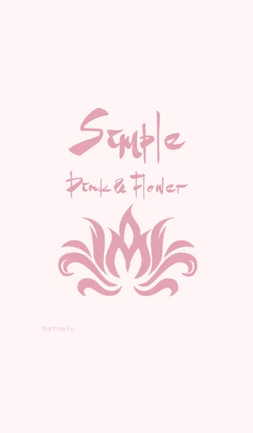 [LINE着せ替え] シンプル ～ピンク＆フラワー～の画像1