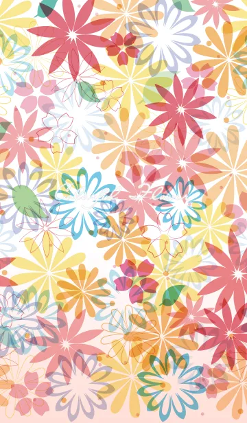 [LINE着せ替え] - Colorful Flowers -の画像1