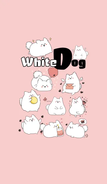 [LINE着せ替え] Cute White Dogの画像1