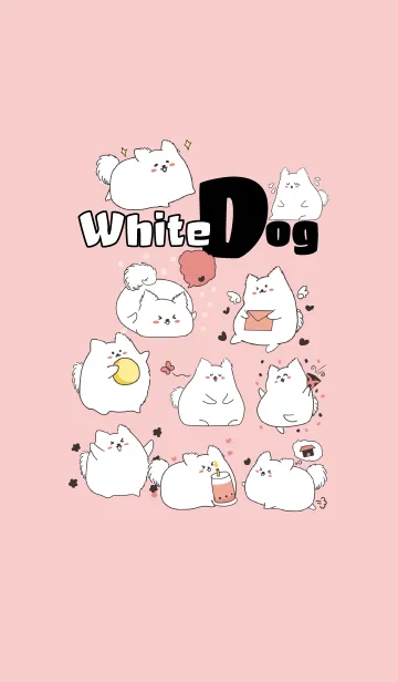Cute White Dogの着せ替えメイン画像