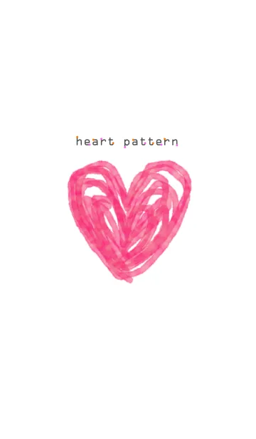 [LINE着せ替え] ハートパターン4-水彩画-の画像1