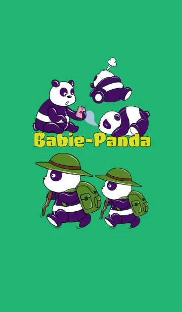 [LINE着せ替え] Funny Purple Babie-Pandaの画像1
