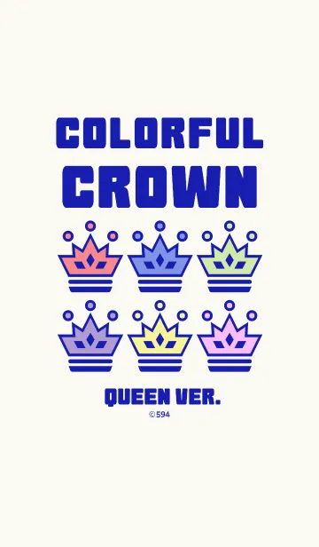 [LINE着せ替え] カラフル クラウン QUEEN ver.の画像1