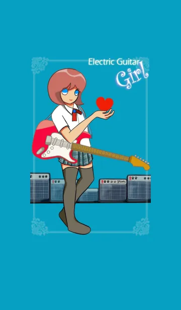 [LINE着せ替え] エレキギター女子の画像1