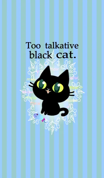 [LINE着せ替え] 黒猫ちゃんはしゃべりすぎ。の画像1