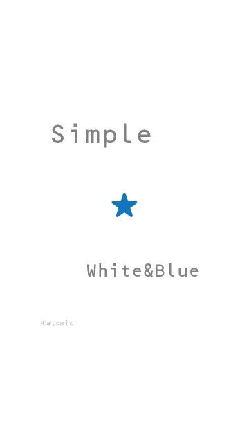 [LINE着せ替え] シンプル ～ホワイト＆ブルー～の画像1