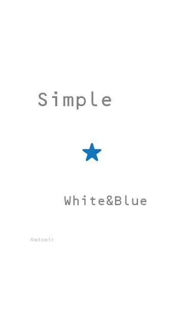 シンプル ～ホワイト＆ブルー～のLINE着せ替え