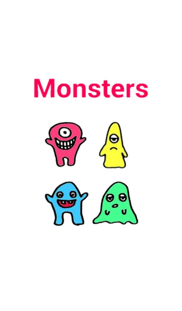 [LINE着せ替え] カラフルモンスター ！の画像1